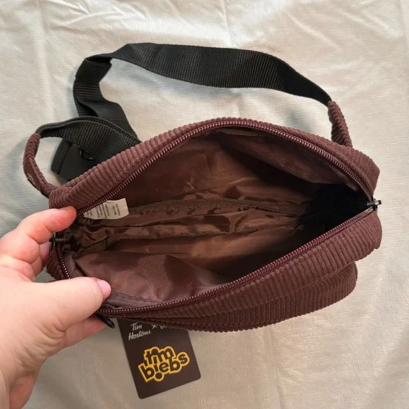 HP 🤎 Tim Hortons x Justin Bieber Timbiebs Corduroy Belt Bag - Picture 2 of 3
